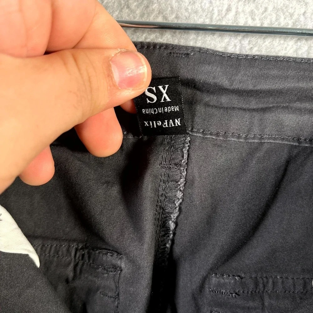 NVfelix Cargo Pants Womens XS Gray Cotton Adjustable Hem Hiking Camping‎ Outdoor